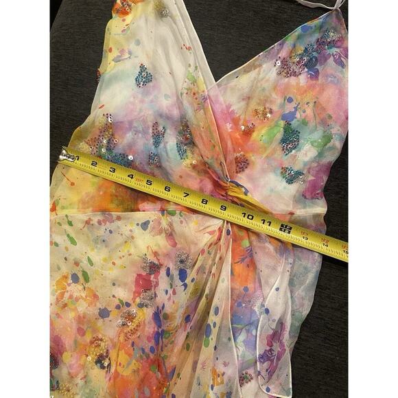 Ralph Lauren Collection Day Dress Silk Embroidered Floral Sequin Cocktail 4 $4k - Picture 14 of 16